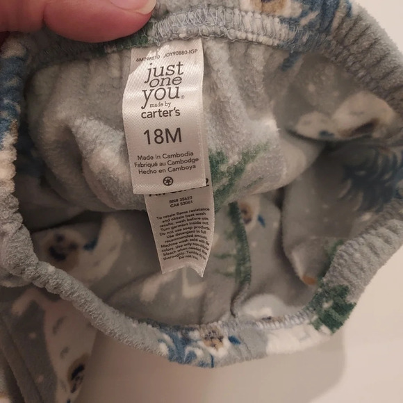 Just One You by Carter's Roars and Snores Abnomal Snowman PJ Set in Size 18M - Picture 8 of 8